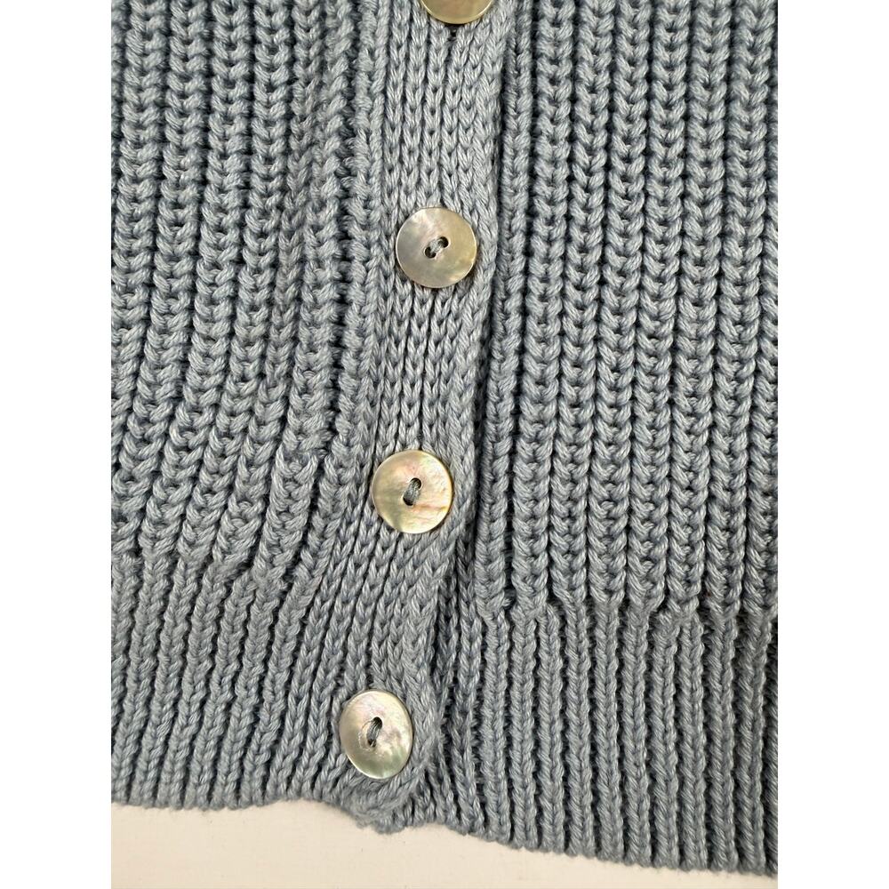 Sonderhaus Coastal Cardigan Light Blue Organic Cotton Large - Picture 10 of 13